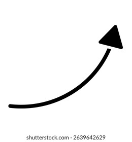 Arrow vector icon. scroll illustration sign. Direction symbol or logo. Success web icon.