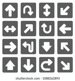 Arrow vector icon set