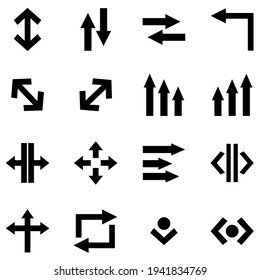arrow vector icon set for apps, website, mobile, infographic and etc