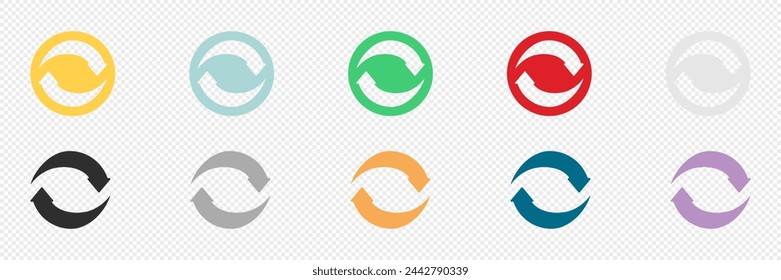 Arrow vector icon set. Colored arrows collection. Vector flat arrow set. Isolated arrow. Vector