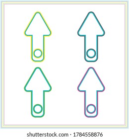 Arrow vector icon set. Vector illustration