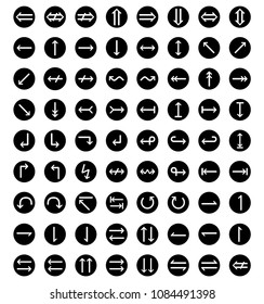 Arrow vector icon set, on a white background