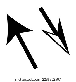 Arrow vector icon set on a white background, vector art illustration