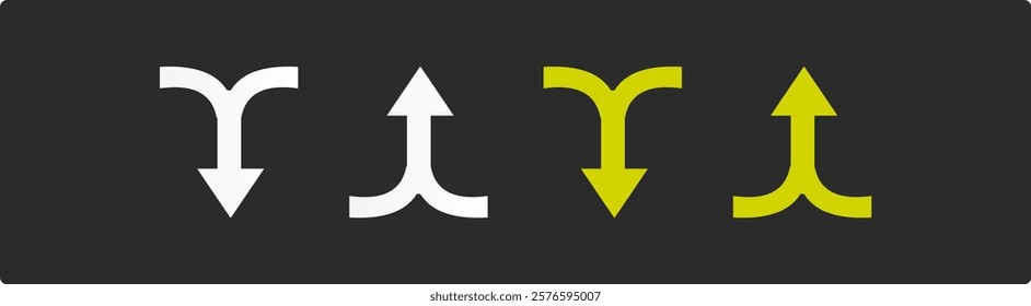 arrow vector icon set. scroll illustration sign collection,  Simple arrow symbol vector illustration 