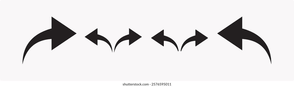 arrow vector icon set. scroll illustration sign collection,  Simple arrow symbol vector illustration 