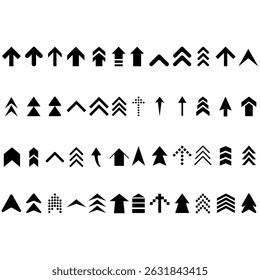 Up arrow vector icon set. scroll illustration sign collection. Direction symbol or logo.