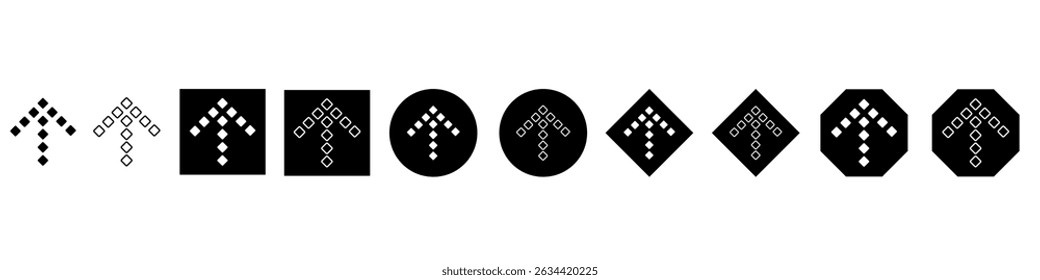 Up arrow vector icon set. scroll illustration sign collection. Direction symbol or logo.