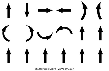 Icono De Vector De Flecha Y Colección De Formas. 