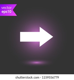 Arrow vector icon. Arrow sign. Direction sign. EPS 10 flat symbol