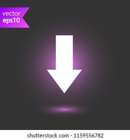 Arrow vector icon. Arrow sign. Direction sign. EPS 10 flat symbol