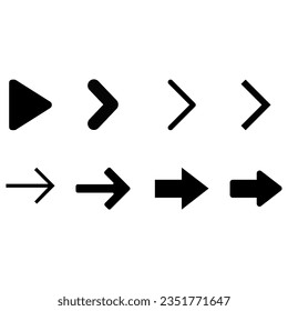 Icono de vector de flecha. Firmar el signo de la ilustración Dirección. Siguiente símbolo. Logo de orientación.