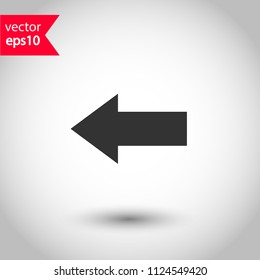 Arrow vector icon. Arrow sign. Studio background. EPS 10