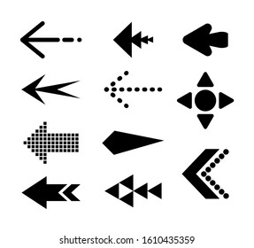Arrow vector icon. Signs Direction Icon Set. Arrow symbol illustration.