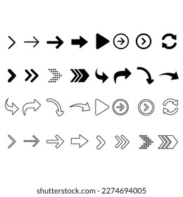 Arrow vector icon. Signs Direction Icon Set. Arrow symbol illustration.