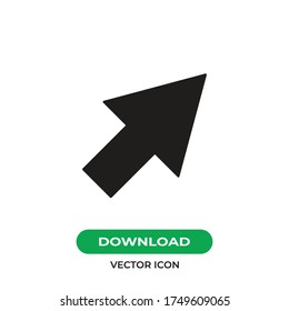 Icono de vector de flecha, signo sencillo para sitio web y aplicación móvil.