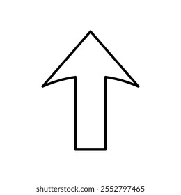 Seta para cima ícone de vetor ilustração de stock