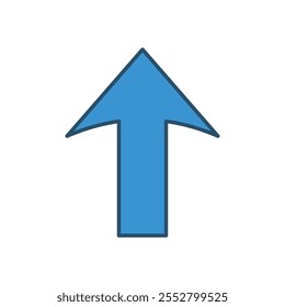 Seta para cima ícone de vetor ilustração de stock