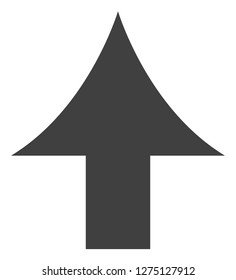 Up arrow vector icon symbol. Flat pictogram is isolated on a white background. Up arrow pictogram designed with simple style.