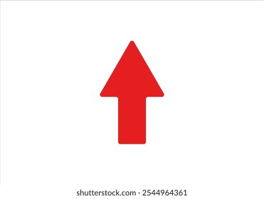 arrow vector icon or symbol. arrow red icon. isolated on white background