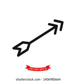 arrow vector icon in trendy flat design, next icon  