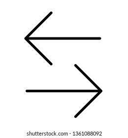 Arrow vector icon. UI Pixel Perfect Well-crafted Vector Thin Line Icon 64x64 