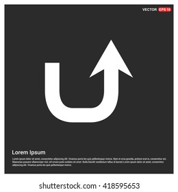 Arrow Up vector icon. upload icon.