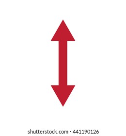 Arrow vector icon.Vertical double-headed arrow.