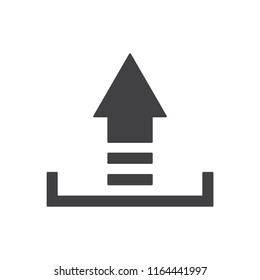 Arrow up vector icon for web design in a flat style