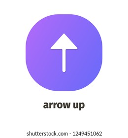 Arrow up vector icon for web and mobile applications