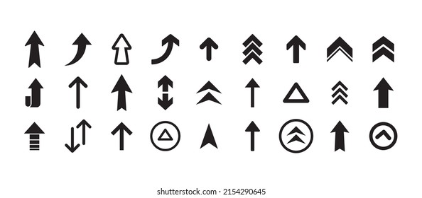 Arrow vector icons. Vector arrows.