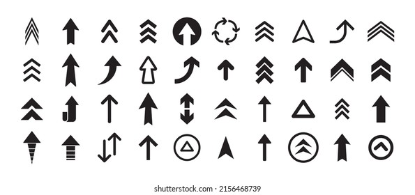 Arrow vector icons. Vector arrows.