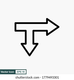 Arrow vector icons designed in a line style, stroke icons that can be edited against a white background, can be used for the web, cellular, UI, and your various needs.