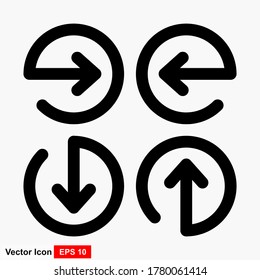 Pfeilvektorsymbole, die im Zeilenstil entworfen wurden, Strichsymbole, die auf weißem Hintergrund bearbeitet werden können, können für das Web, Zell, UI und Ihre verschiedenen Bedürfnisse verwendet werden.