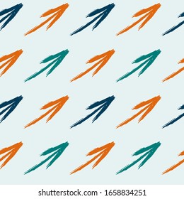 Arrow vector icons set hand drawn. Straight and curved cursors. Curved arrows seamless pattern vector. Seamless pattern