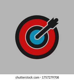 ilustración de vector de flecha, se puede utilizar como icono de concurso de tiro con arco