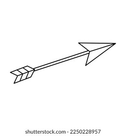 Arrow vector illustration. Cartoon arrow. Arrow hand draw isolated.