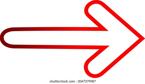 Arrow vector illustration.Red color pointer.