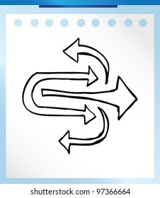 arrow - vector illustration doodle