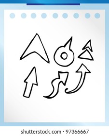 arrow - vector illustration doodle