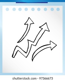 arrow - vector illustration doodle