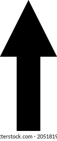 Up arrow vector illustration. Flat illustration iconic design of up arrow, isolated on a white background.