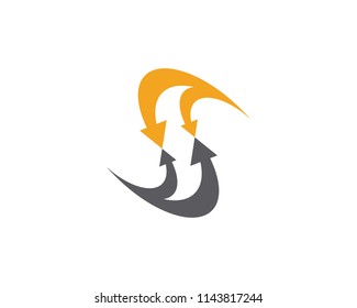 Arrow vector illustration icon Logo Template design