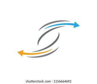 Arrow vector illustration icon Logo Template design
