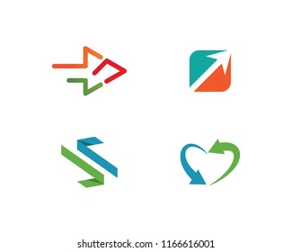 Arrow vector illustration icon Logo Template design