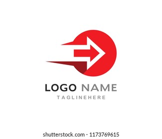 Logo-Vorlagendesign für Vektorgrafik-Pfeilsymbol