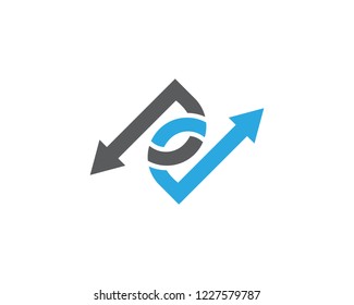 Arrow vector illustration icon Logo Template design