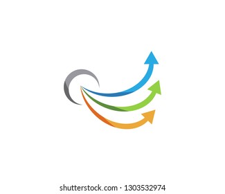 Arrow vector illustration icon Logo Template design