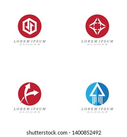 Arrow vector illustration icon Logo Template design
