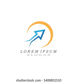 Arrow vector illustration icon Logo Template design
