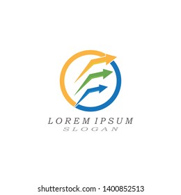 Arrow vector illustration icon Logo Template design